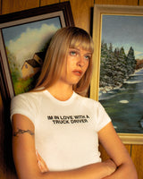 I'm In Love With A Truck Driver Baby Raglan Tee
